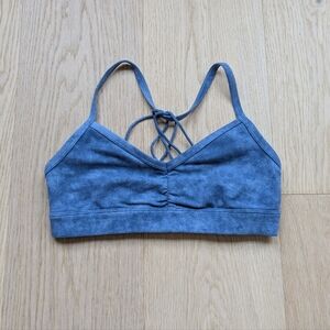 Alo Yoga Sunny Strappy Sports Bra Denim Indigo Acid